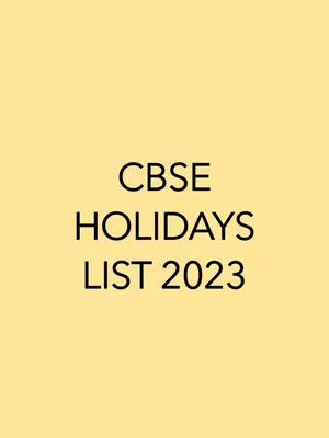 CBSE Holidays List 2023-24