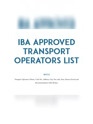 IBA Approved Transporter List 2024