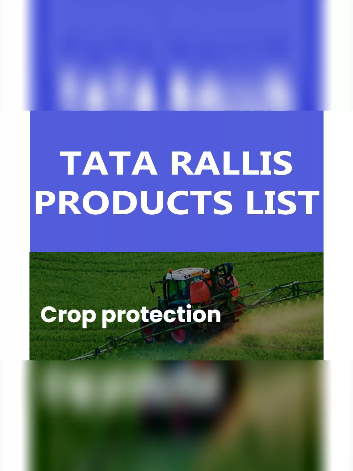 Tata Rallis Products List 2024