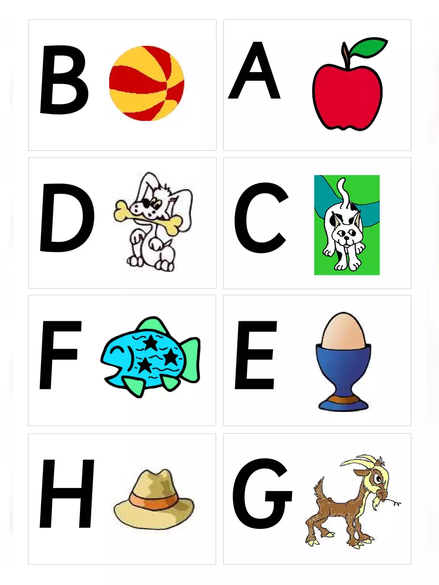 2nd Page of English Alphabets With Pictures PDF