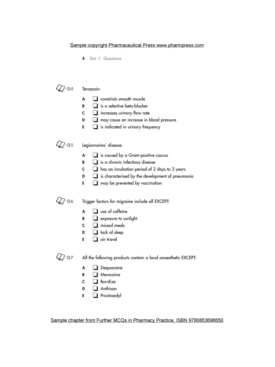 2nd Page of Pharmacist Exam Questions and Answers PDF