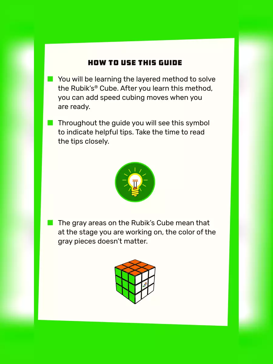 2nd Page of Rubik’s Cube 7 Step Solution Guide PDF