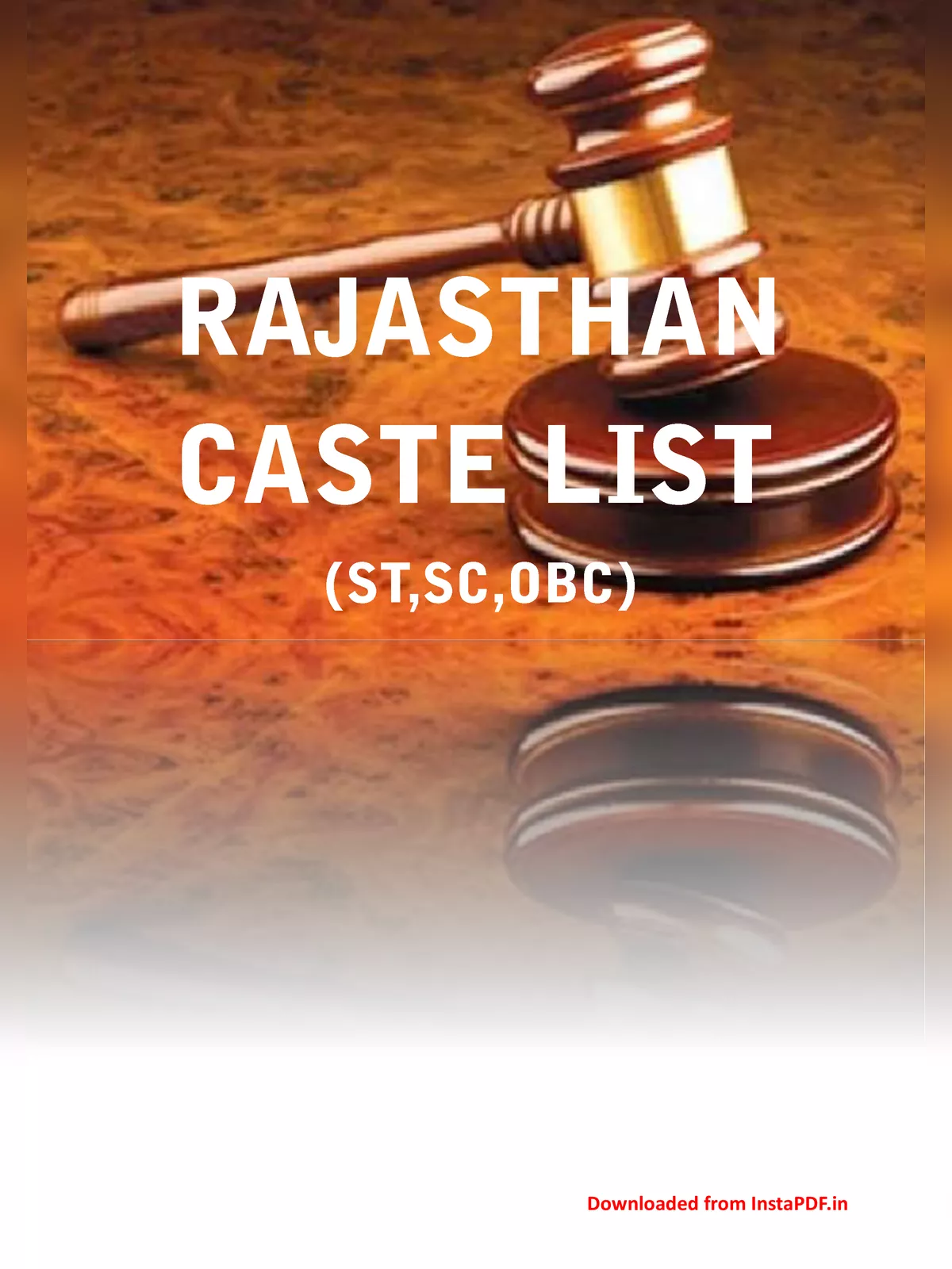 Rajasthan Caste List