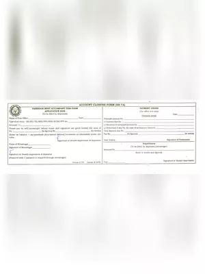 Post Office Account Closure Form PDF