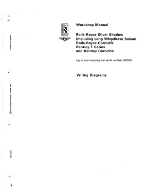 Rolls-Royce Silver Shadow Owner’s Manual PDF