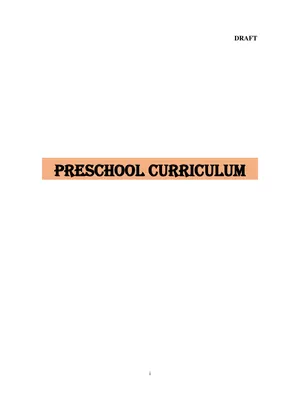 The Preschool Curriculum – NCERT Language