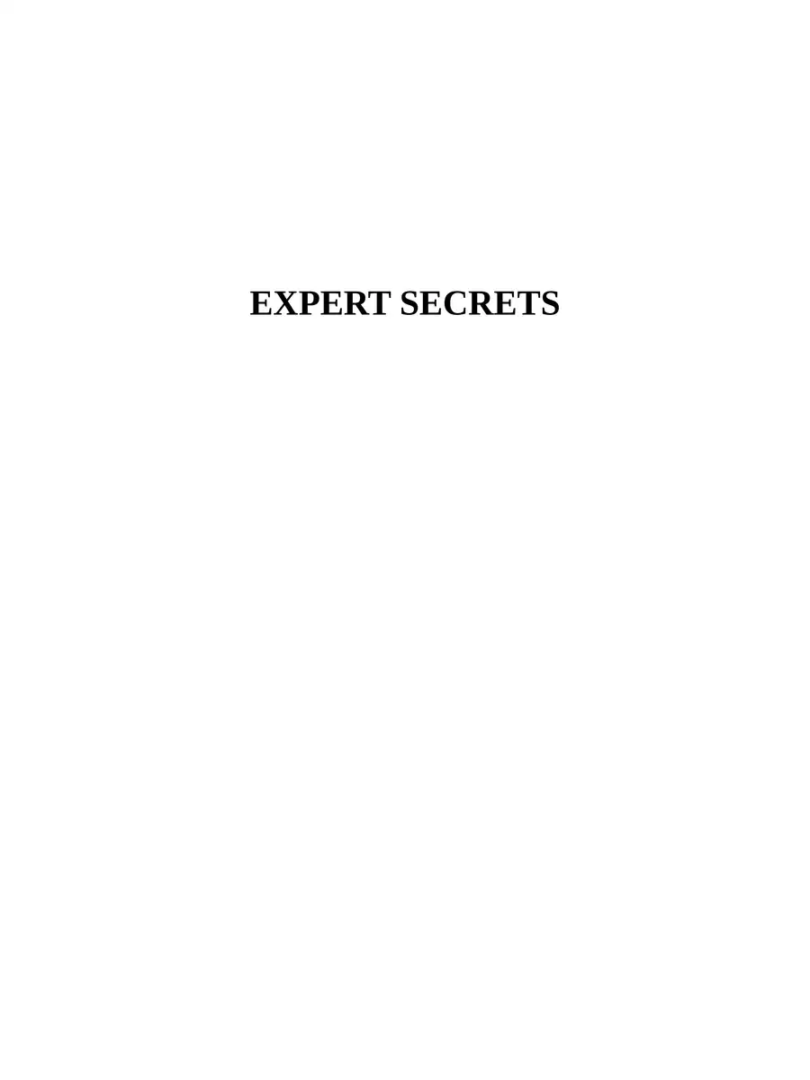 2nd Page of Expert Secrets PDF