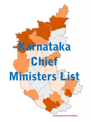 Karnataka Chief Minister List