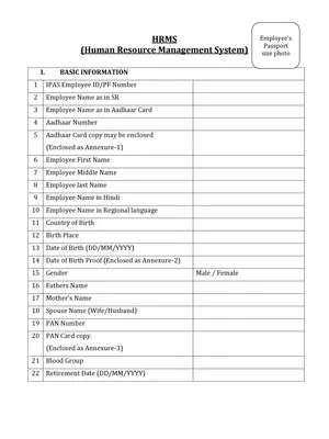 HRMS Form