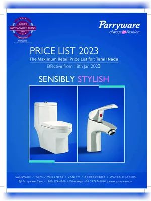 Parryware Price List 2024 PDF