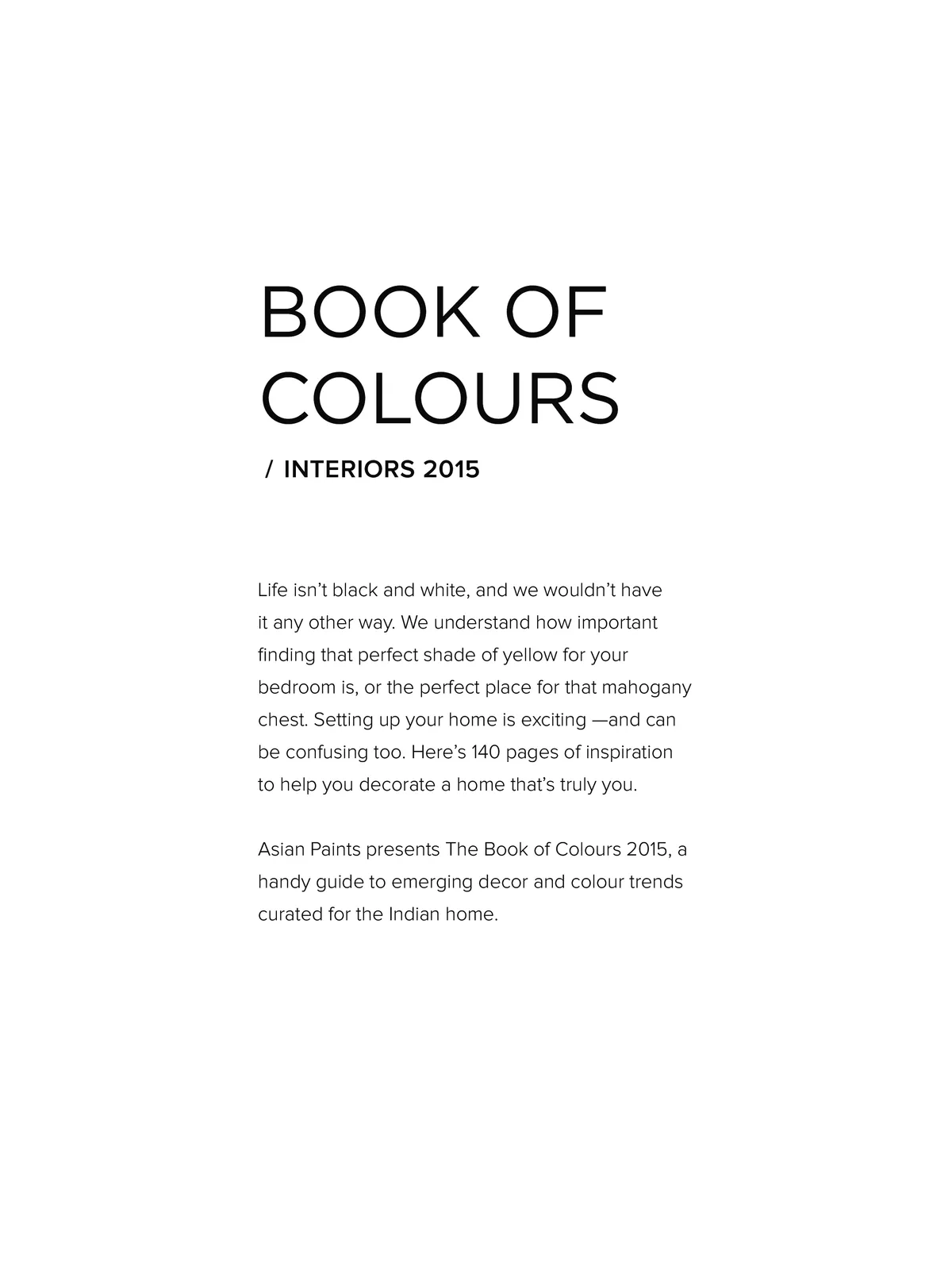 Asian Paint Colour Book