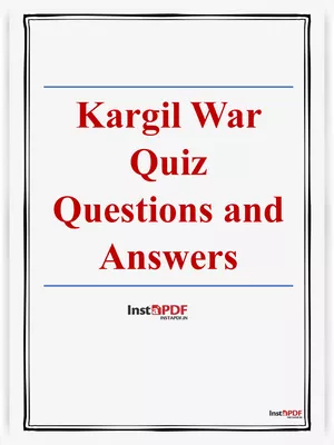 Kargil War Quiz Questions and Answers