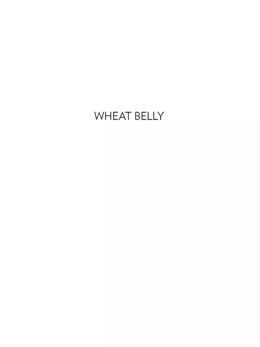 2nd Page of Wheat Belly Book PDF