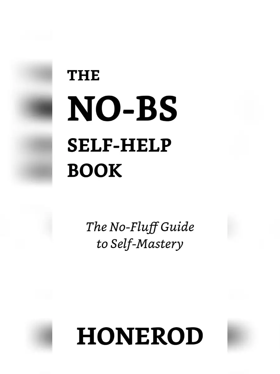 2nd Page of NO BS Self-Help Book PDF