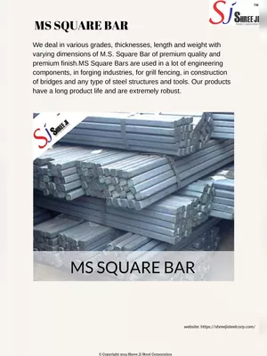 MS Square Bar Weight and Size Chart PDF