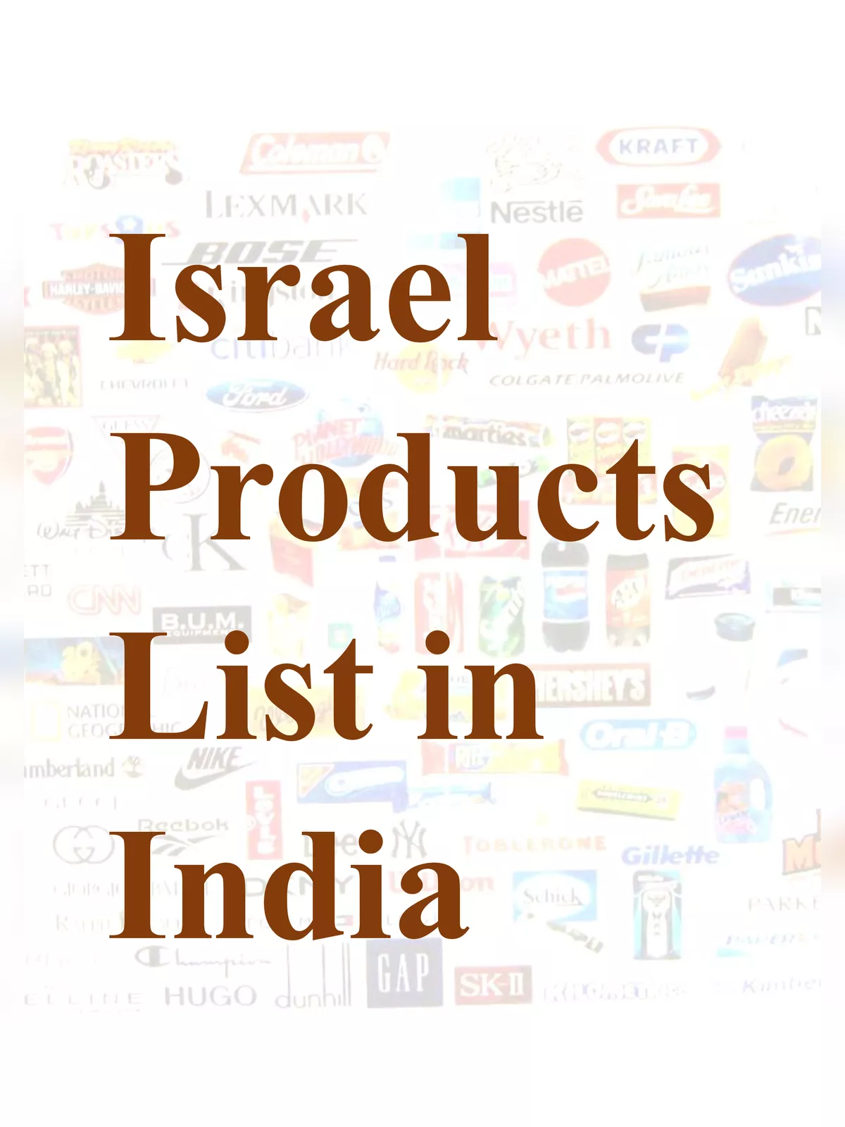 Israel Products in India List