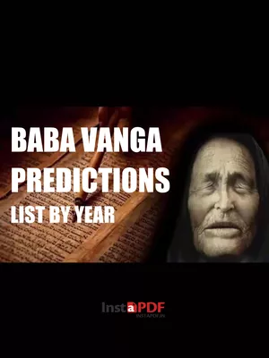 Baba Vanga Prediction List by Year 2024 PDF