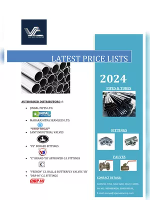 Jindal GI Pipe Price List 2024 PDF