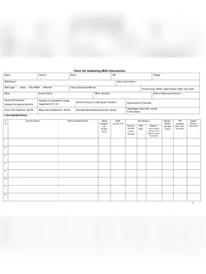 SHG Business Plan Form Assam PDF