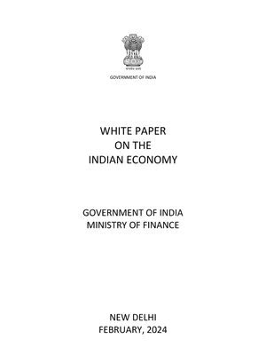 White Paper on Indian Economy 2024 by BJP in Parliament PDF