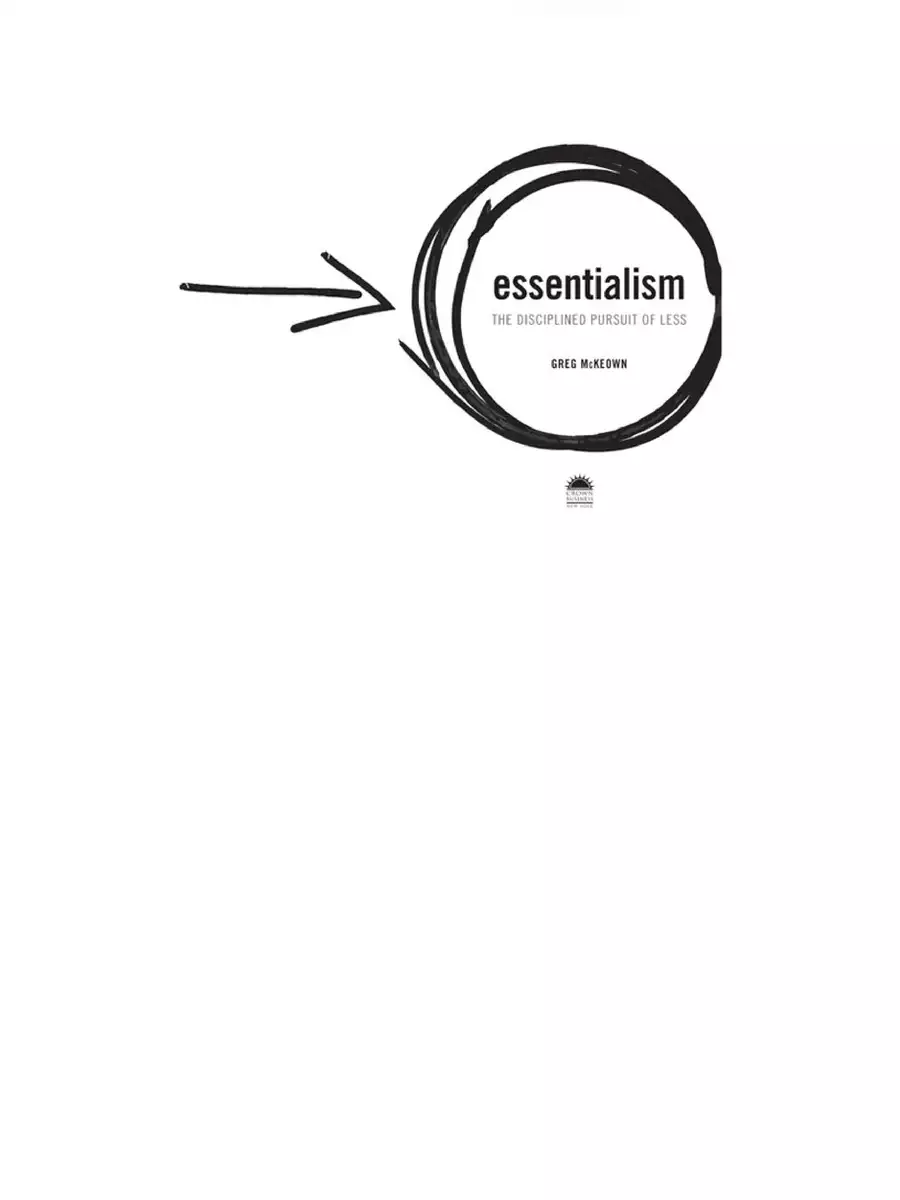 2nd Page of Essentialism Book PDF