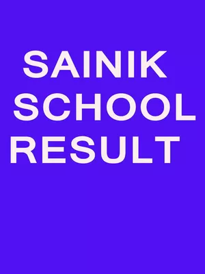 Sainik School Result 2024 PDF