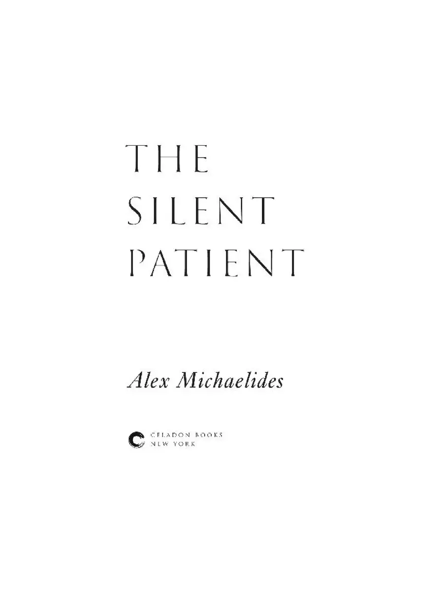 2nd Page of The Silent Patient Book PDF
