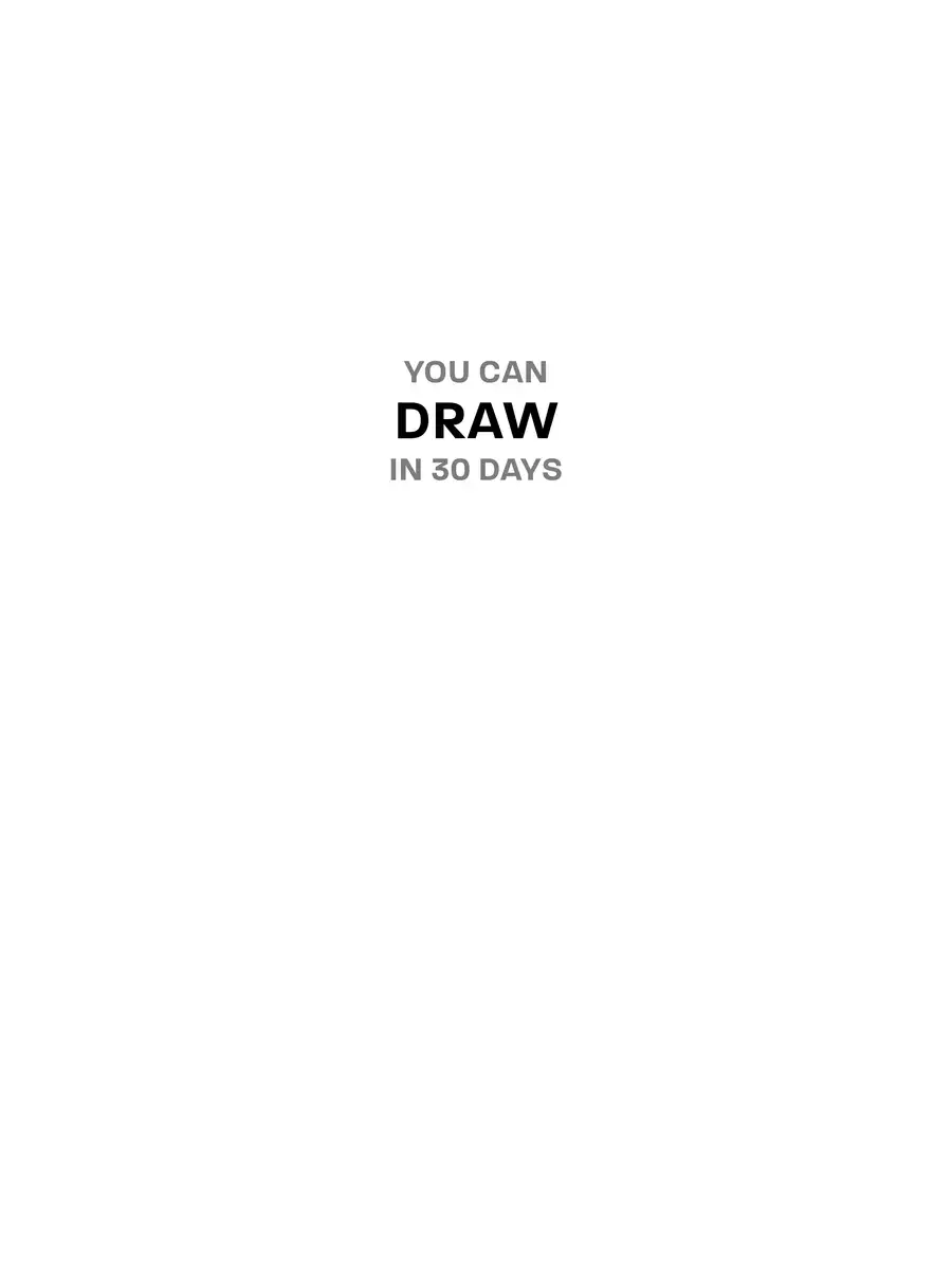 2nd Page of You Can Draw in 30 Days PDF