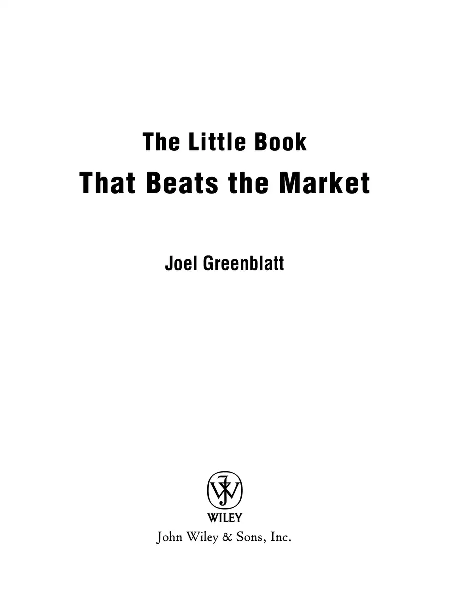 2nd Page of The Little Book That Beats the Market PDF