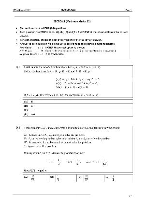 JEE Advanced 2025 Paper 1 English