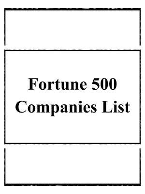 Fortune 500 Companies List 
