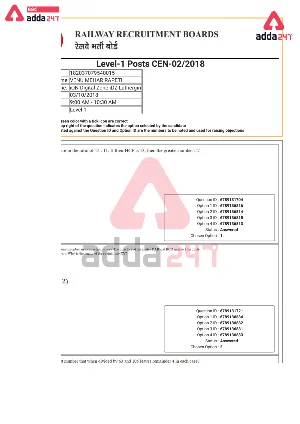 RRB Exam Question Paper with Answers English