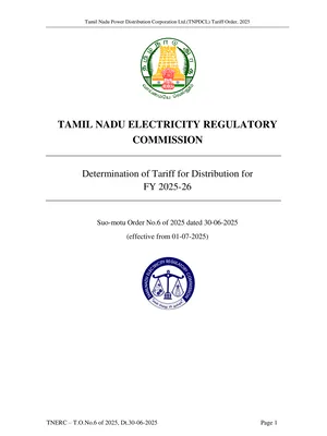 TNEB New Tariff 2025 English