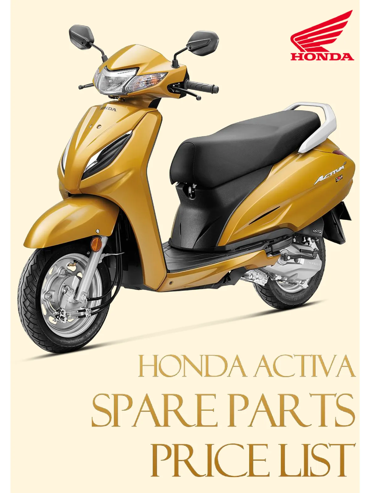 Honda Activa Spare Parts New GST Price List 2025