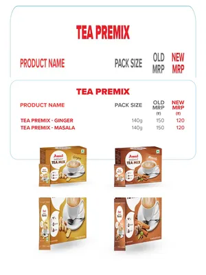 AMUL Tea Products GST Price List English