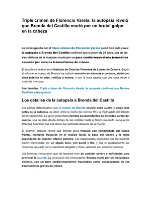 Autopsia De Brenda Castillo English