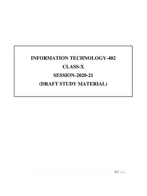 Class 10 IT 402 Book English