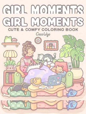 Girl Moments Coloring Book English