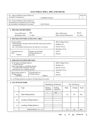 2003 Voter List Delhi English