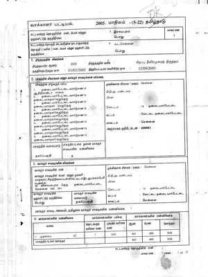 Voter List Tamil Nadu 2005 English