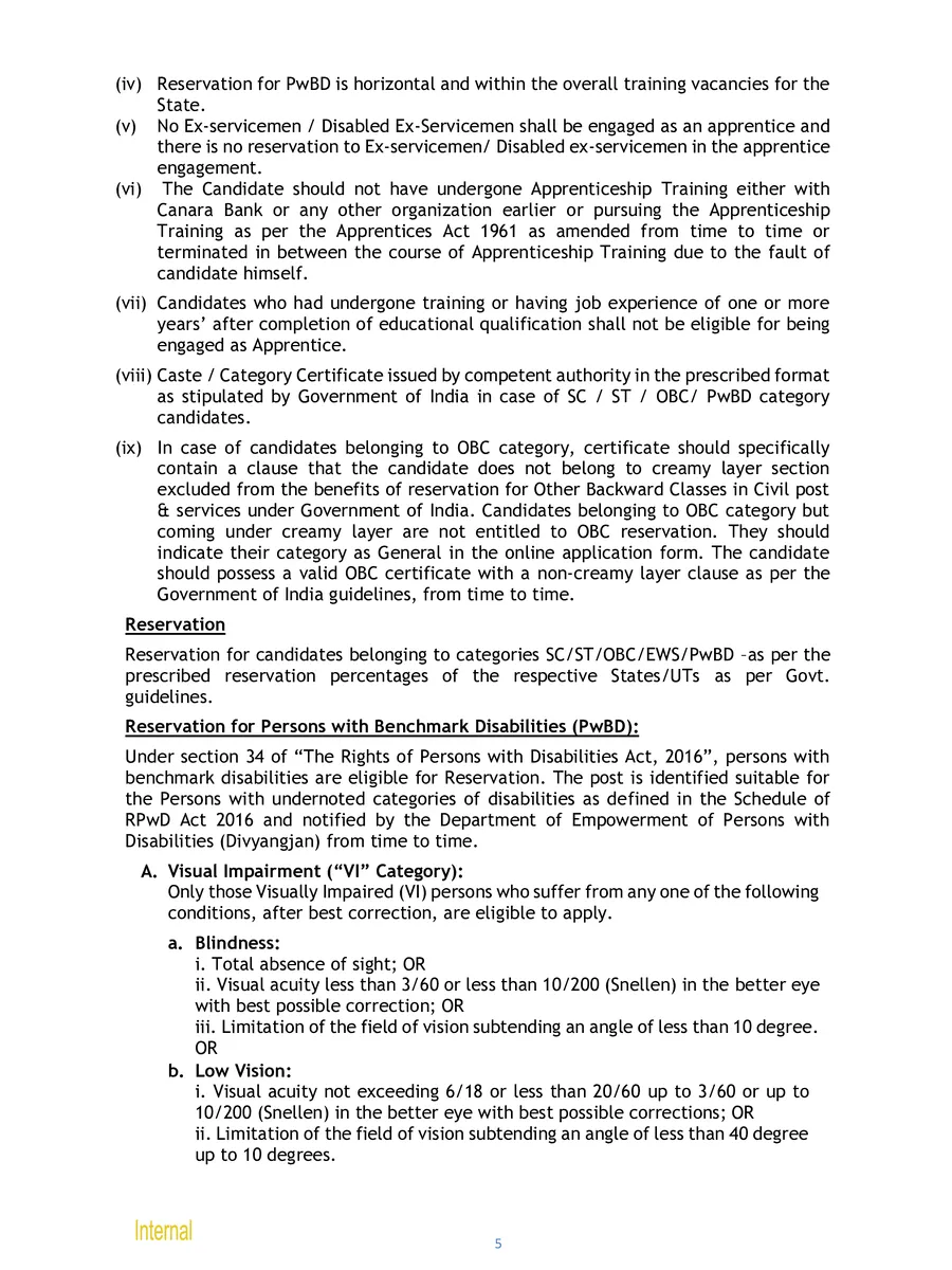 Canara Bank Apprentice Recruitment Notification 2026 page 5