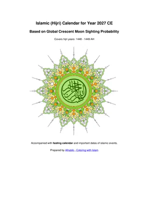 Islamic Calendar 2027 English