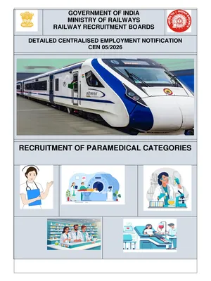 RRB Paramedical Recruitment 2026 Notification English