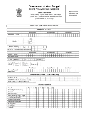 West Bengal Manabik Pension Scheme Form 