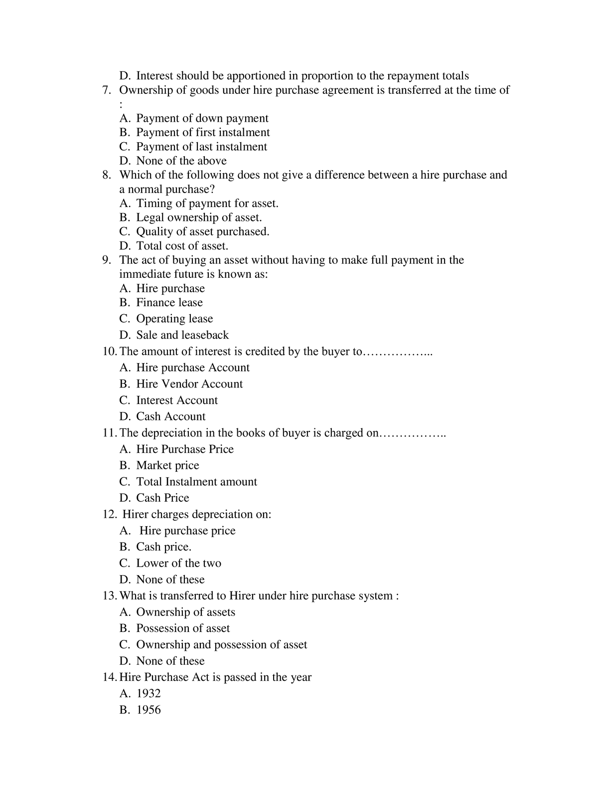 Advanced Financial Accounting MCQs with Answers page 2