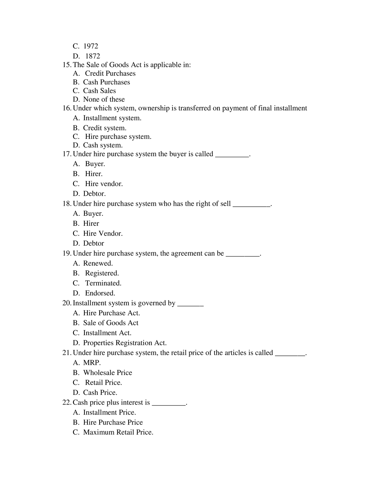 Advanced Financial Accounting MCQs with Answers page 3