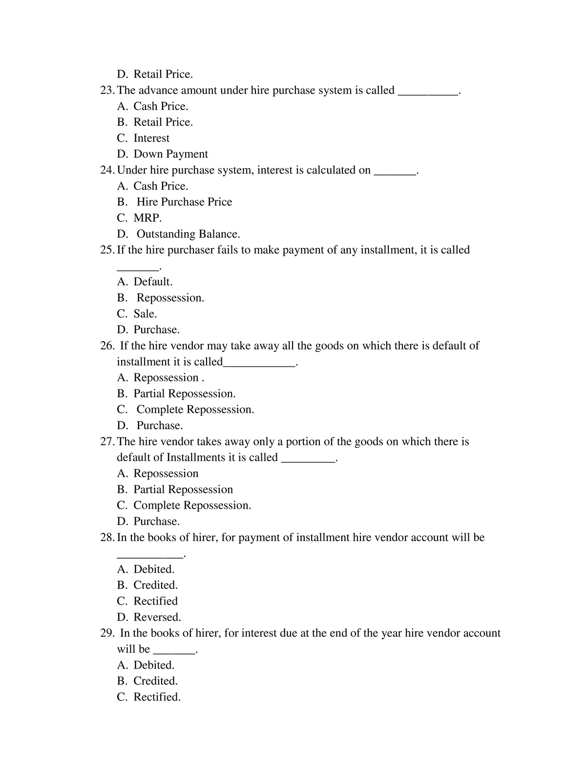 Advanced Financial Accounting MCQs with Answers page 4