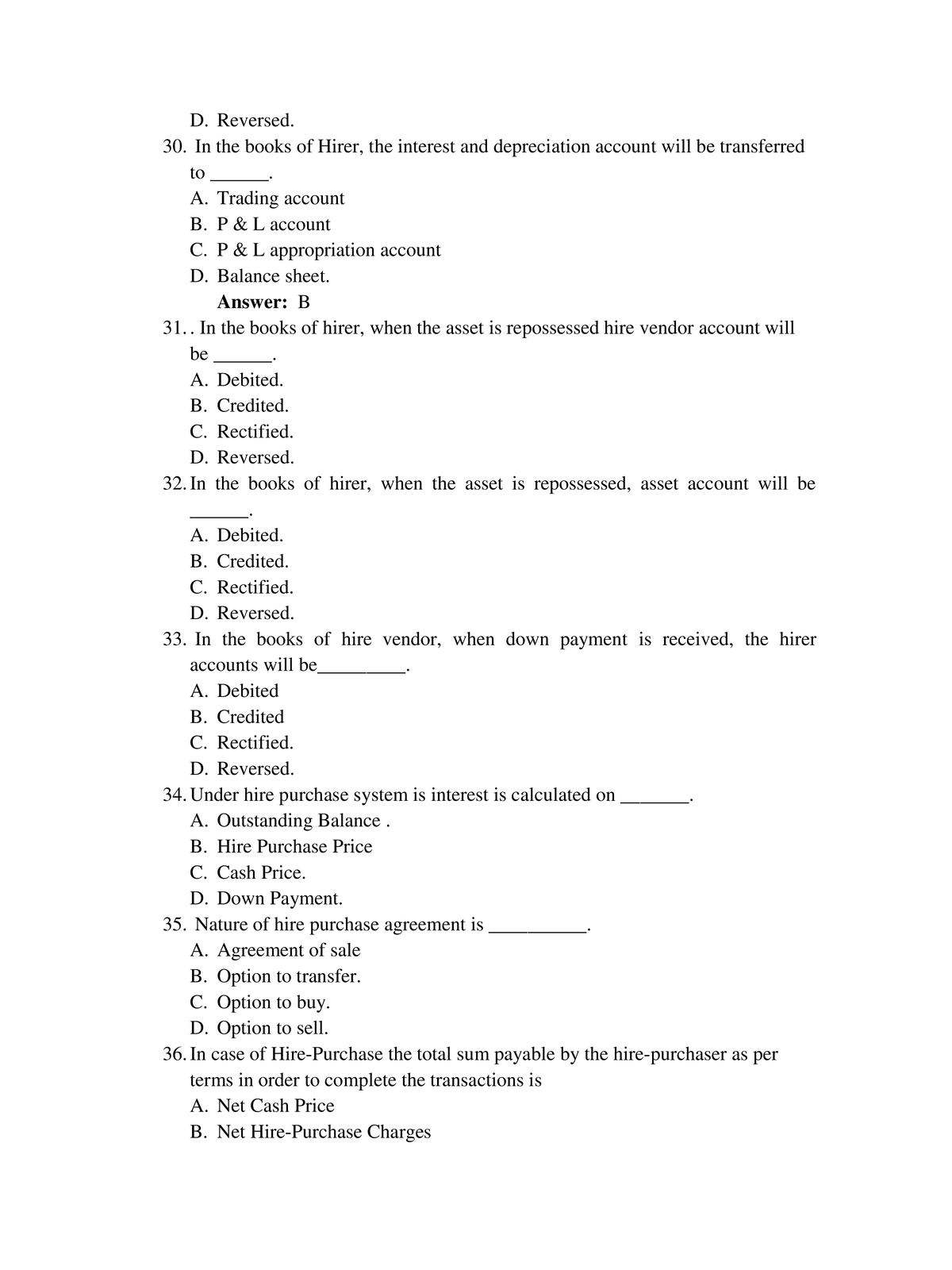 Advanced Financial Accounting MCQs with Answers page 5