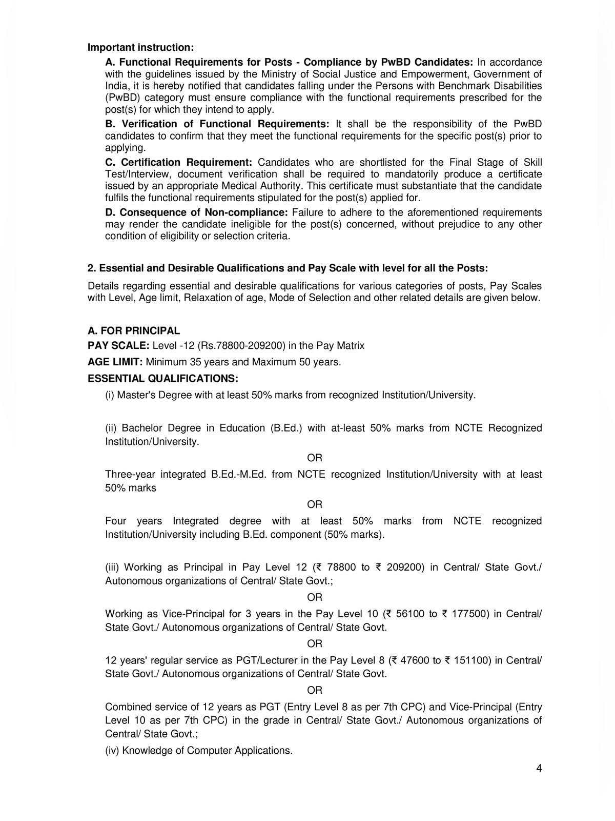 AEES Teaching Recruitment 2026 Notification page 4