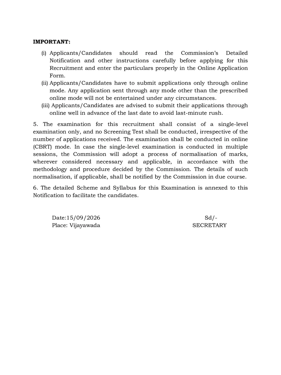 APPSC Hostel Welfare Officer Notification 2026 page 2